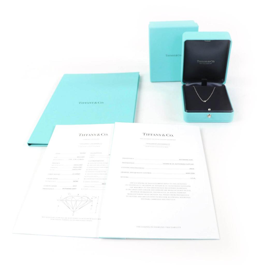 Great TIFFANY&Co. Necklace By the Yard 0.23ct /I/ VVS1/ 3EX NONE 74960847 PT950 Used