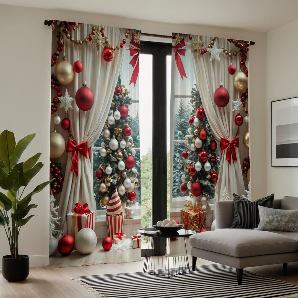 2 ST HD digitalt tryckta gardiner gul knytning Månrobotkrig Katt heminredningsstil dekoration vardagsrum sovrum genom r