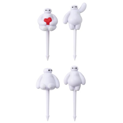 Skater Lunch Picks Skewers (4 pieces) with Decorations, Disney Baymax LKP5D-A