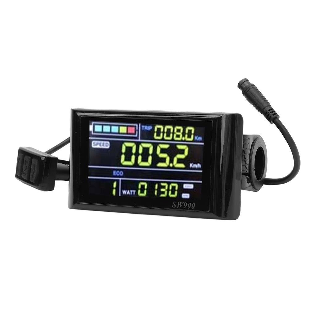 Electric Bike Panel LCD Display Control 6P Water Proof Meter 24V 36V 48V 60V Universal SW900
