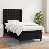 3128263 vidaXL Divan Bed with Mattress Black 100x200 Cm Fabric