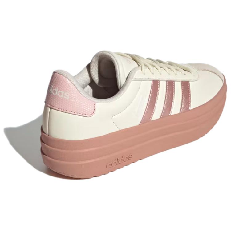 Adidas Vl Court Soft Comfortable Non-Slip Durable Low-Top Skate Shoes Women Sneakers White Pink IH3080