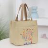 WTEMPO Ethnic Style Retro Mommy Bags Canvas Lunch Box Handbags Aluminum Foil Insulated Work Hand-carried Lunch Bags