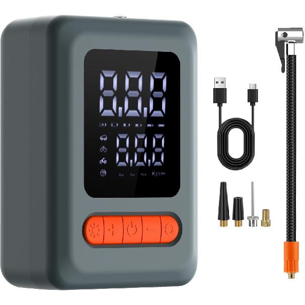 

Tire Inflator Portable Air Compressor & Car Jump Starter (C9) серый