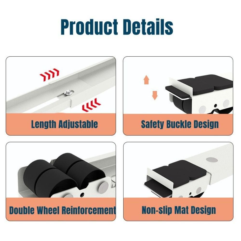 2PCS Adjustable Refrigerator Universal Wheels Movable Furniture Moving Tools