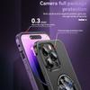 Luxury Spring Buckle Frosted Metal Bezel Magnetic Suction Wireless Charging Phone Case Suitable for iPhone 14 13 12 Pro Max Fall Protection Cover