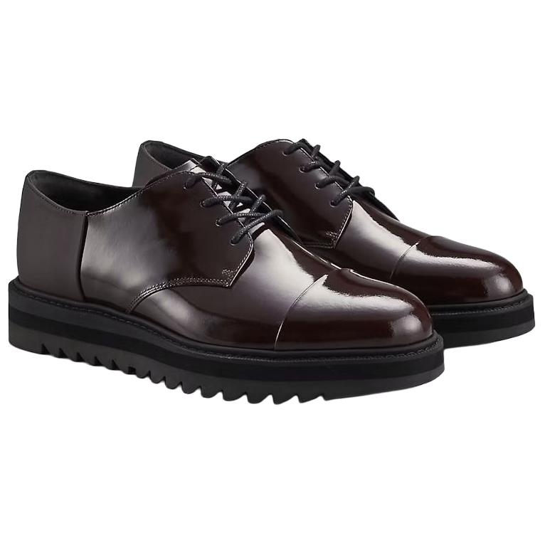 ONITSUKA TIGER Derby Burgundy Comfortable Versatile Formal Leather Shoes Men Shoes Brown 1181A378-601