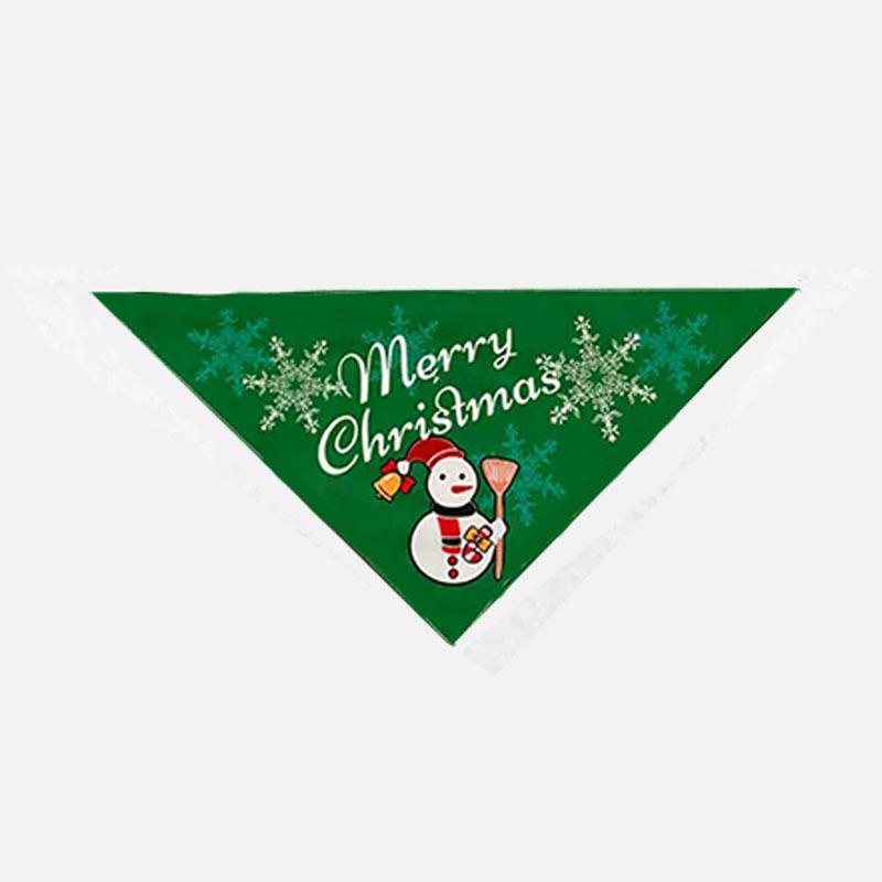 Pet Christmas triangle scarf, elk print dog saliva scarf, cat scarf pet jewelry