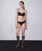 VINAJ N Chain Ribbon Half-Cup Bikini Bra (Black)