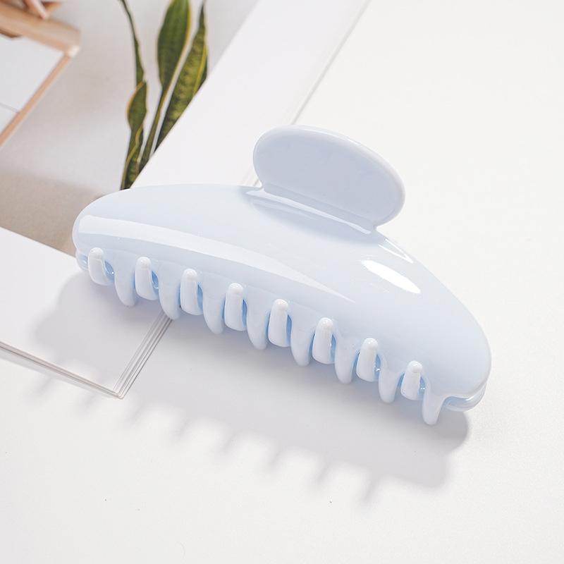 Fashion Solid Color Temperament Semicircle Large Hair Claw For Women Girls Elegant Hair Clip Shark Clip Hair Accessories A1