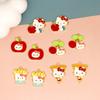 10PCS Alloy Cartoon Cat DIY Accessories Drip Oil Bag Clothing Keychain Jewelry Head Hand Rope Pendant Handmade Accessories
