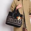 High-End Women's Niche Canvas Tote with Printed Letters – Large Capacity for Work & Commute
