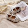 Girl princess bow small leather shoes 2025 spring and autumn new girls foreign versatile single shoes soft-soled shoes