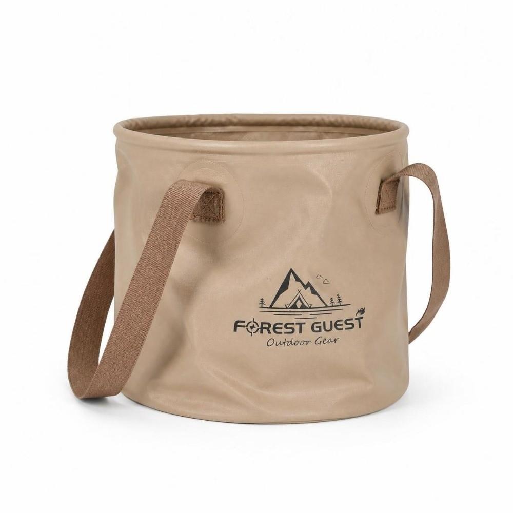 10L Capacity Collapsible Bucket PVC Mesh Fabric Portable Water Container  Camping Use