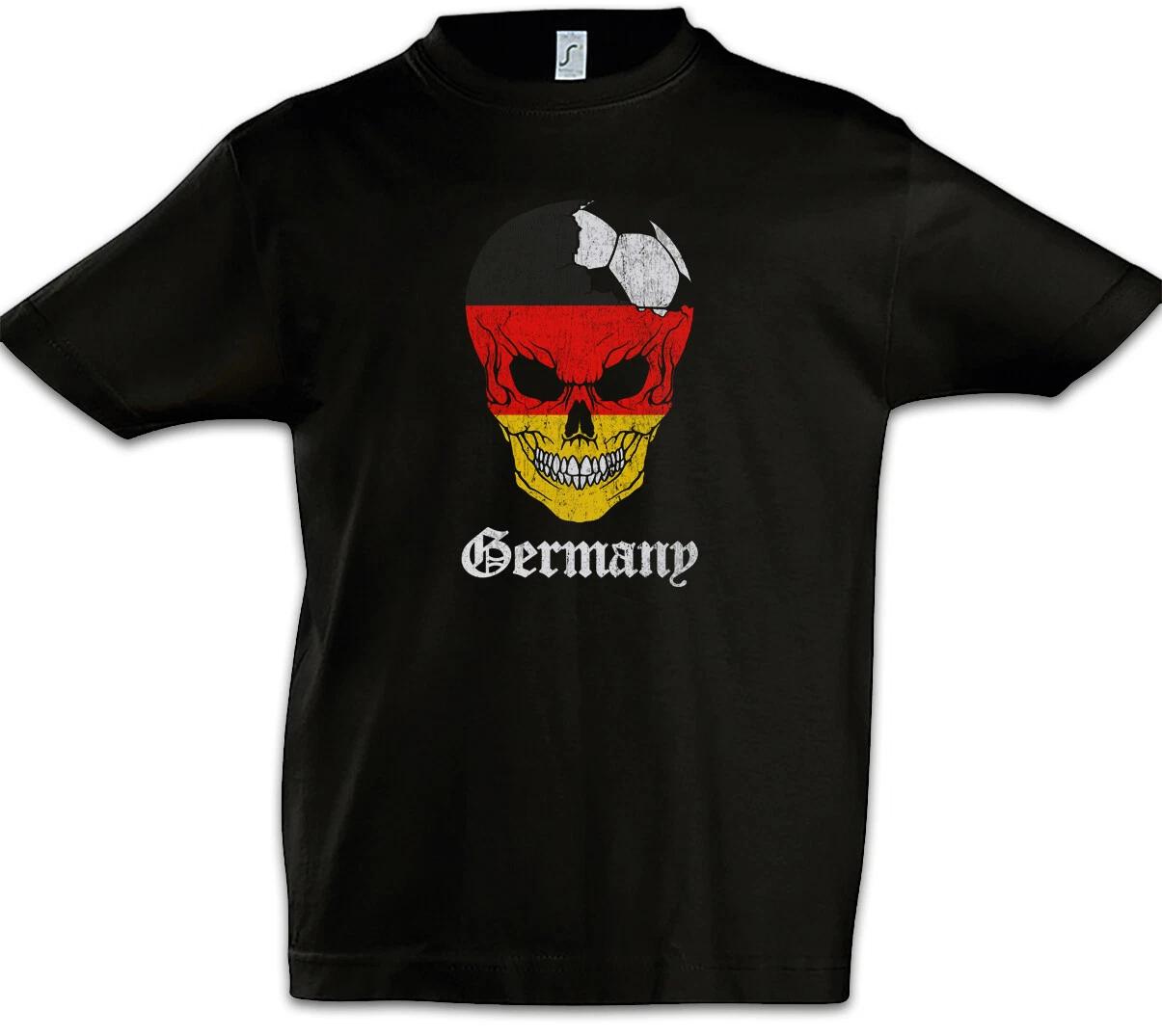 Germany Football Skull I Kids Boys kids boys T-Shirt Football Germany Flag Flag 100