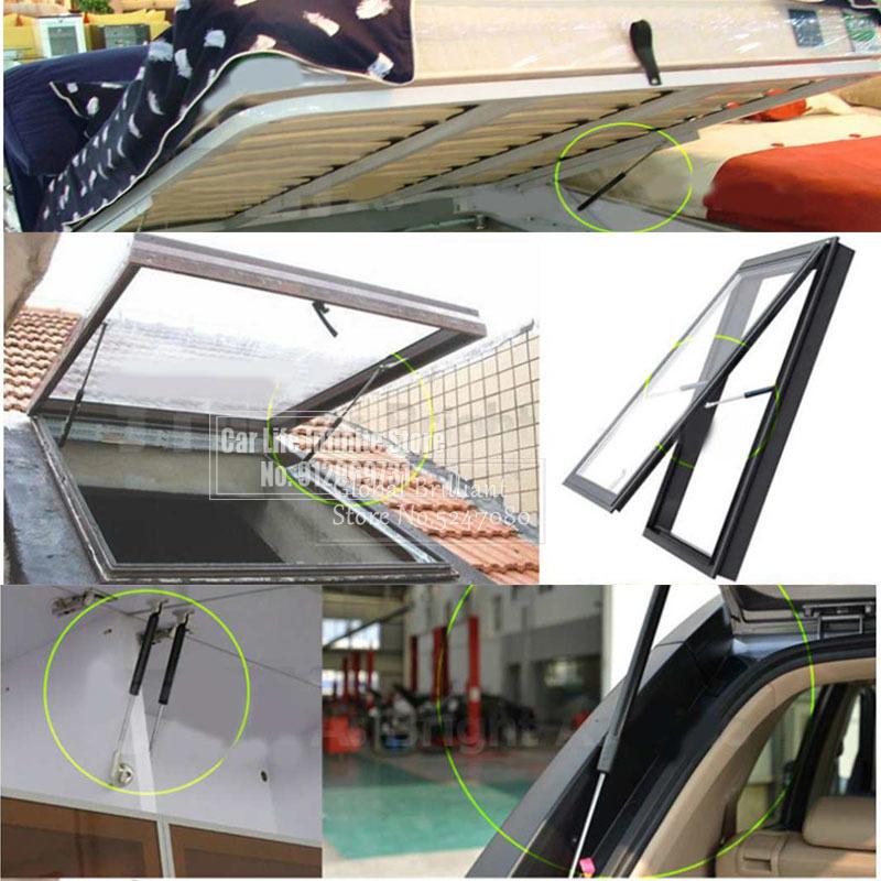 2x 1200N Shock Lift Strut Support Bar Gas Spring Lift Up Support 300-600mm For Storage Bed Car Bonnet Hood Tailgate RV Bus