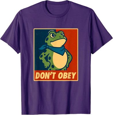 Don't Obey Frog Retro Protest Poster Design Resist Unisex T-Shirt 7