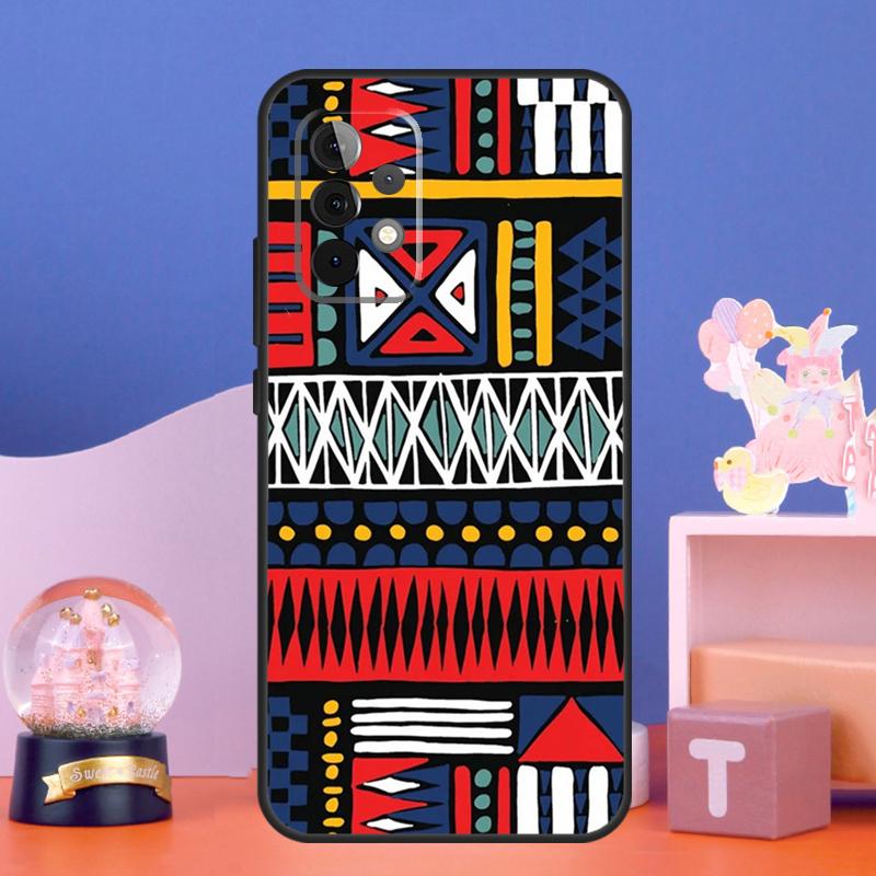 Tribal Aztec Geometric Colour Case For Samsung Galaxy A16 A26 A36 A56 A15 A35 A55 A34 A54 A52 A12 A32 A13 A33 A53 A17 A06