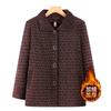 Wife Autumn and Winter Velvet Thickened Woolen Top Clothes Old Women Warm Woolen Coat