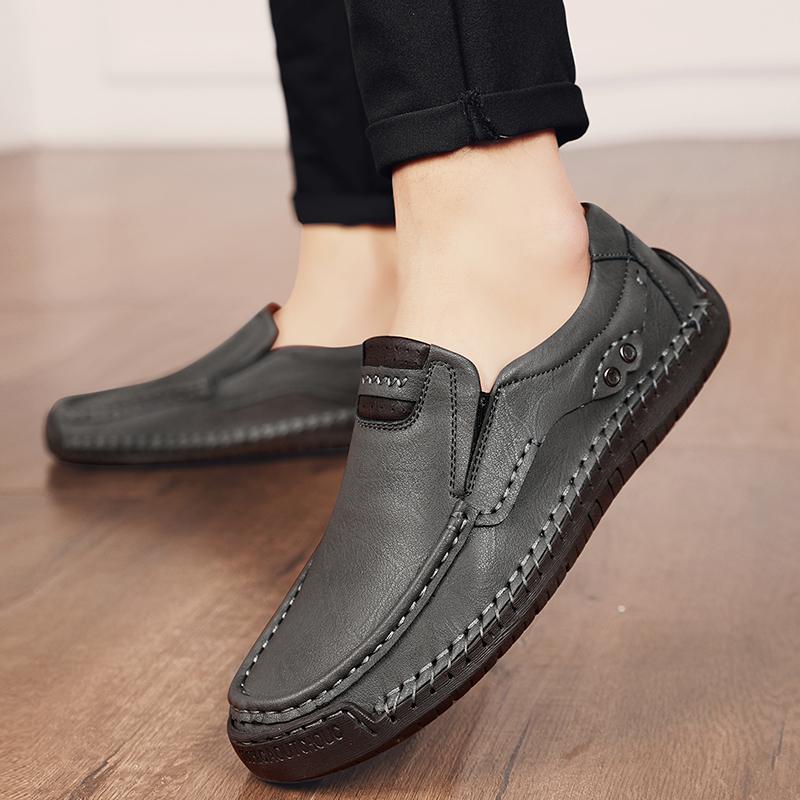 Herren Echte Leder Freizeitschuhe Atmungsaktive Mokassins Herren Business Flats Schuhe Fahrschuhe Herren Mokassin