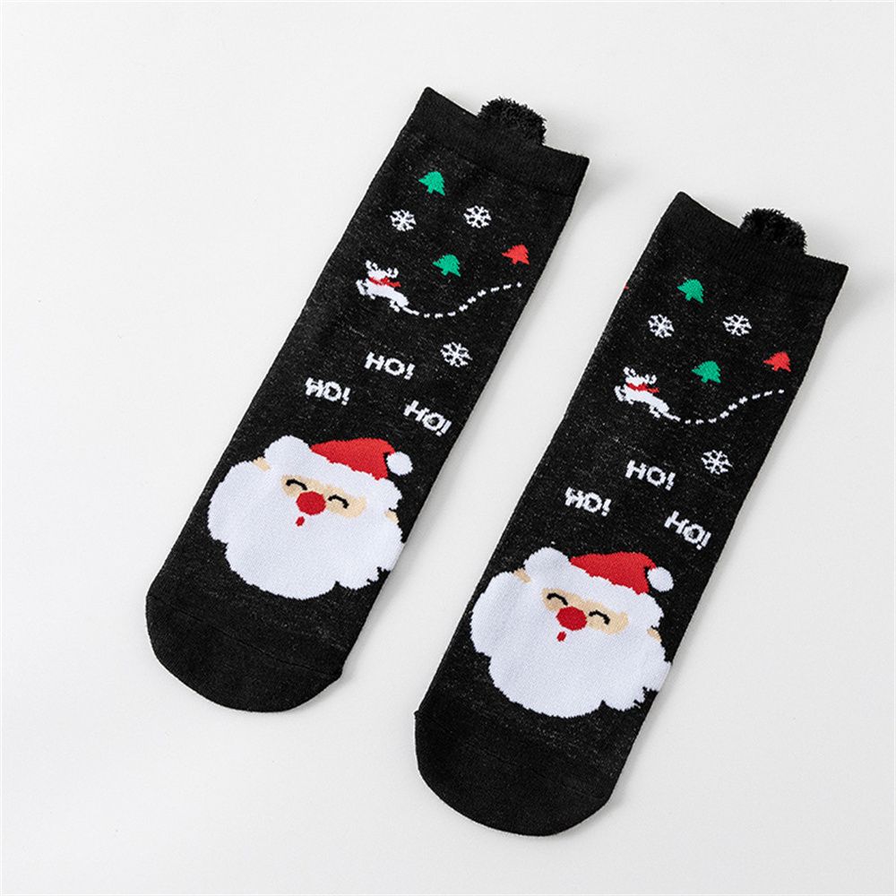 Snowflake Santa Xmas Tree Autumn Winter Happy Socks Cotton Christmas Socks Long Sock