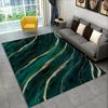 Sophisticated Nordic Blue and Gold Marble Floor Mat Geometric Carpet for Living Room or Bedroom Non-Slip Rug for Sofa Doormat