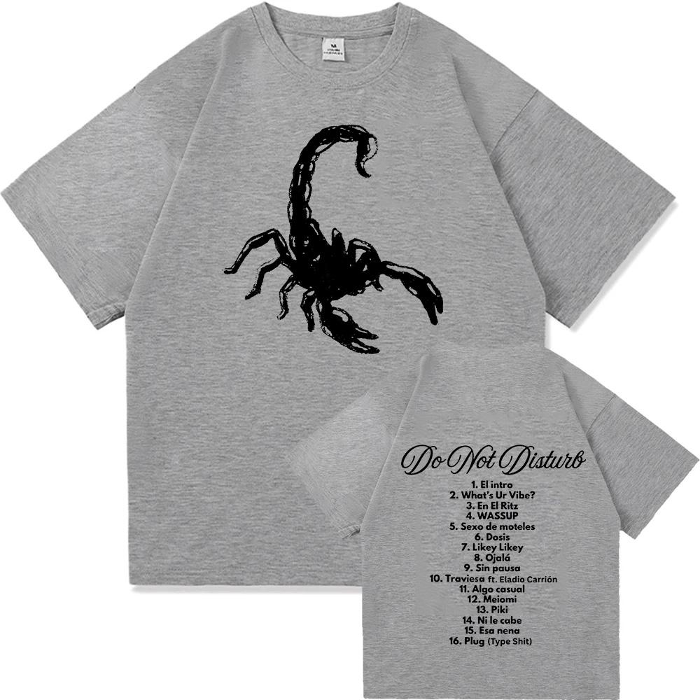 T-shirt Miko Giovane Non Disturbare Cotone Manica Corta Grafica Scorpione Moda Larga Casual Donna Uomo T-shirt Streetwear