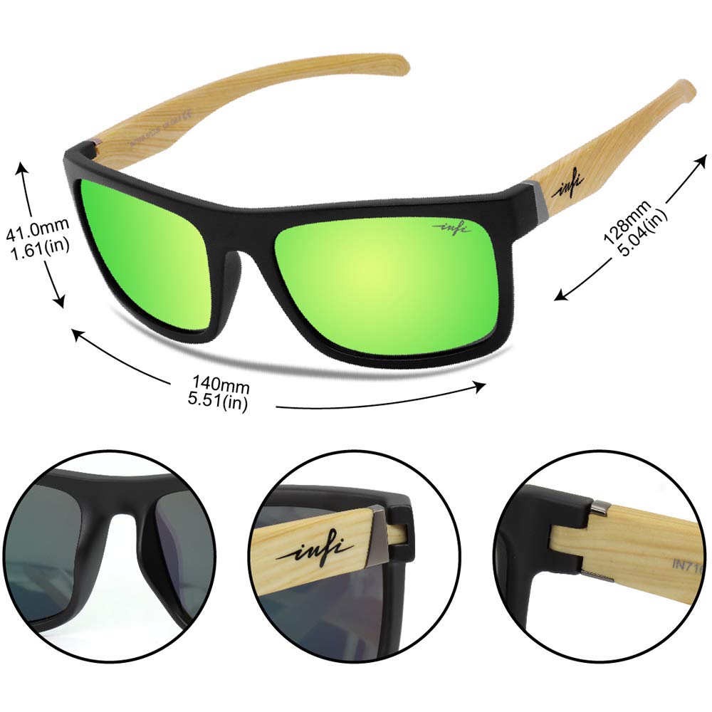 Polarized with Mirror UV for Sea UV Lime [INFI] Sunglasses, Ultralight, Sports, Strap, Lens, Protection,
