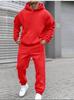 European and American Autumn/winter New Fleece-lined Fashion Men's and Women's Sweatshirt Set, Casual Loose Long-sleeve Hoodie