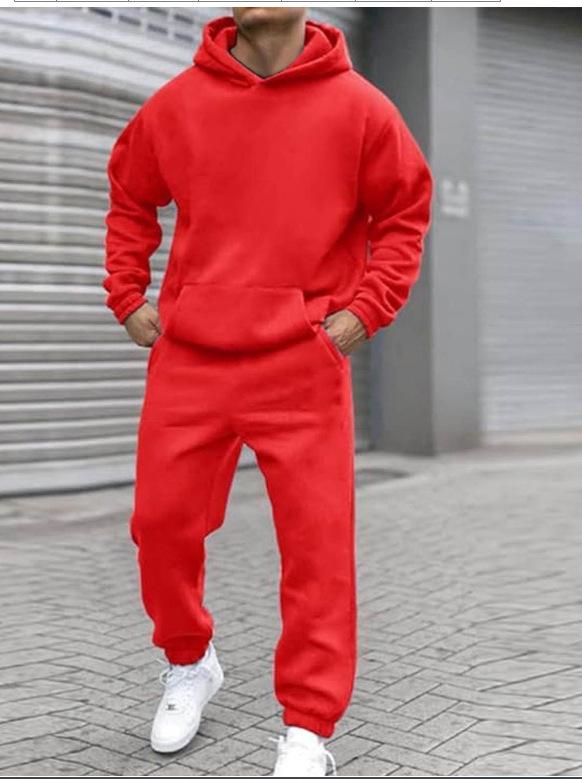 European and American Autumn/winter New Fleece-lined Fashion Men's and Women's Sweatshirt Set, Casual Loose Long-sleeve Hoodie
