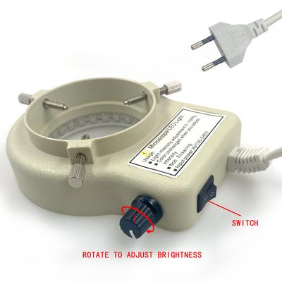 Lampada illuminatrice ad anello LED per microscopio per microscopio Eccellente luce circolare Sorgente luminosa per telecamera per microscopio industriale