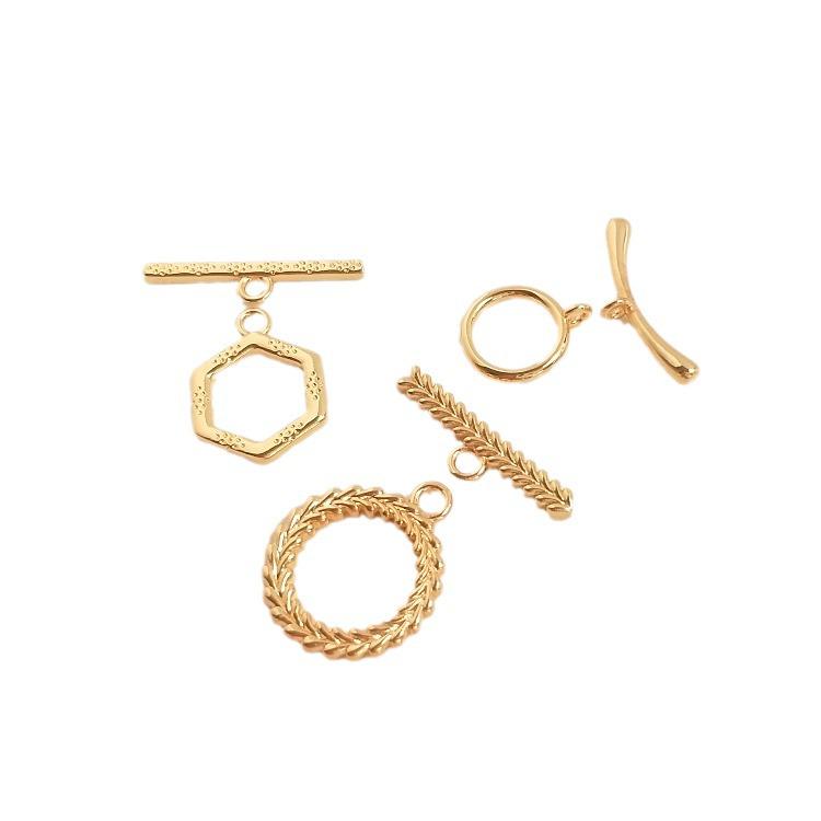 14K Gold Plated Magnetic Clasp Necklace Connector with Pearl and Crystal, DIY Jewelry Accessories.