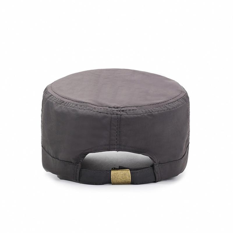Summer Quick Dry Flat Top Cap With Adjustable Mesh For Outdoor Mens Sun Protection