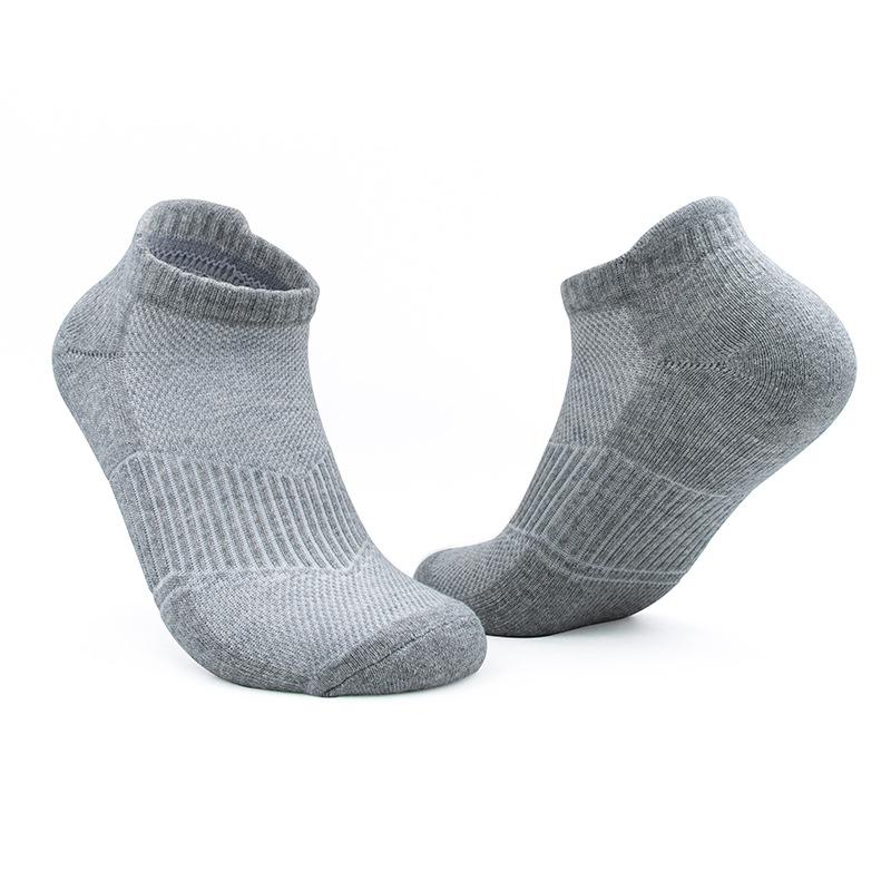 Men's Short Cylinder Solid Color Sports Basketball Thick Towel Bottom Moisture Absorption Breathable Combed Cotton Professional Running Socks
