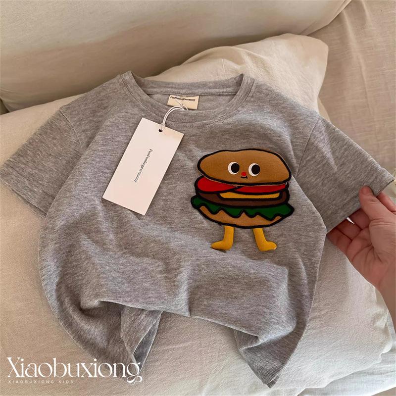 Kids Loose Fit Cartoon Short Sleeve T Shirt Summer Top