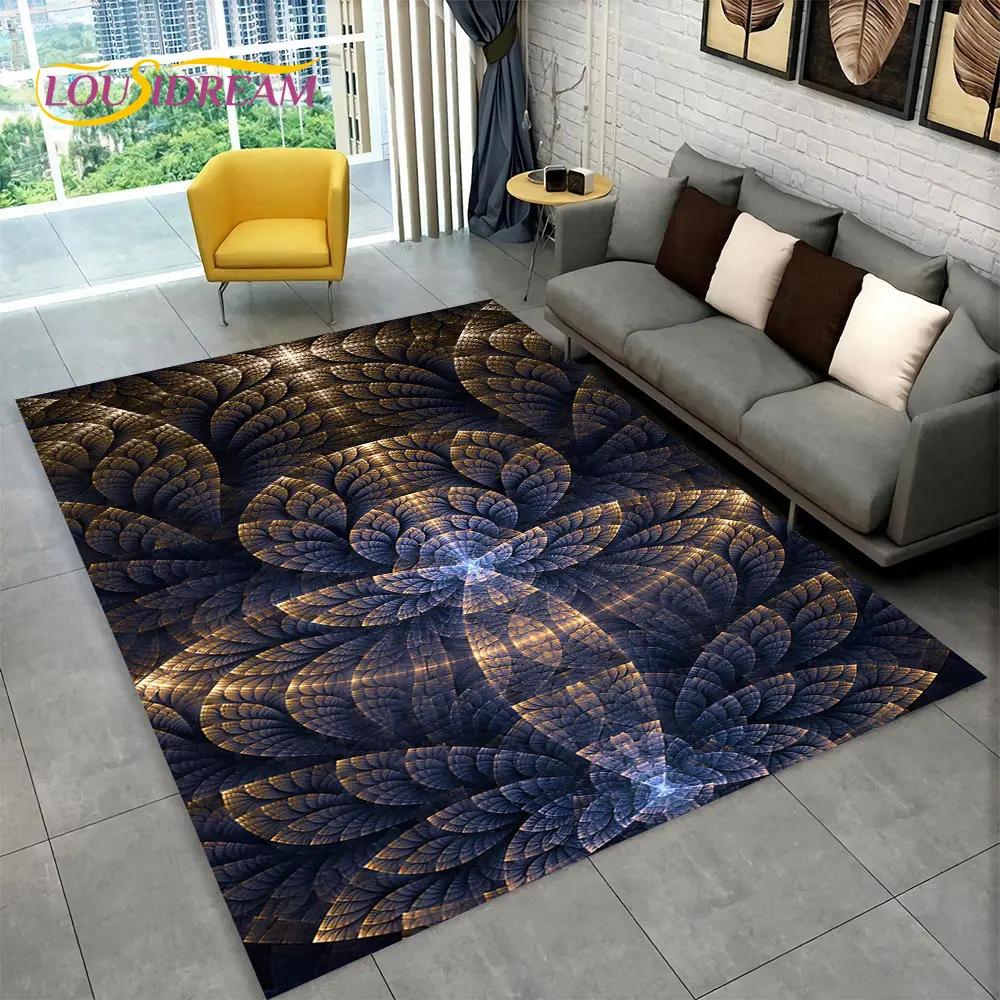 Bohemia Mandala Geometric Area Rug,Carpet Rug for Home Living Room Bedroom Sofa Doormat Kitchen Decor,Kid Non-slip Floor Mats