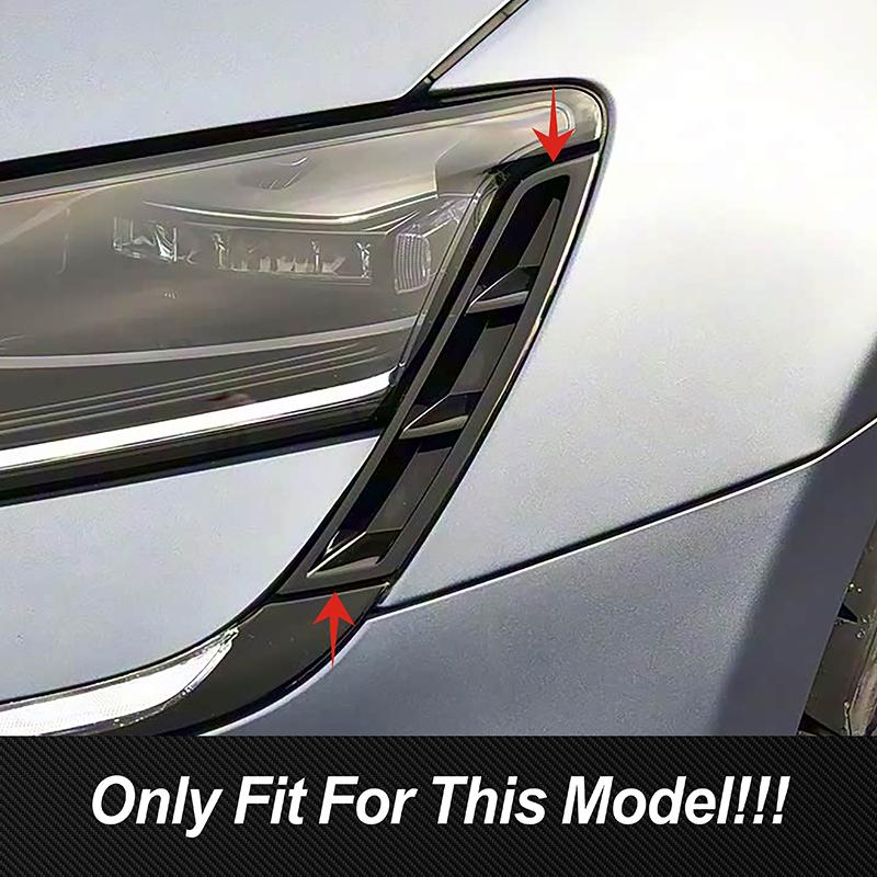 Car Styling Both Side Front Headlight Decoration Strips For BYD Seal EV -2024 Carbon Fiber Color Exterior Accessories