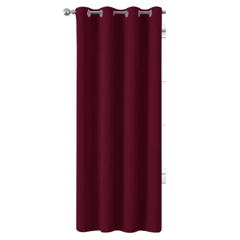 Blackout Door Insulated Curtain Bedroom Living Room Solid Color Window Decor