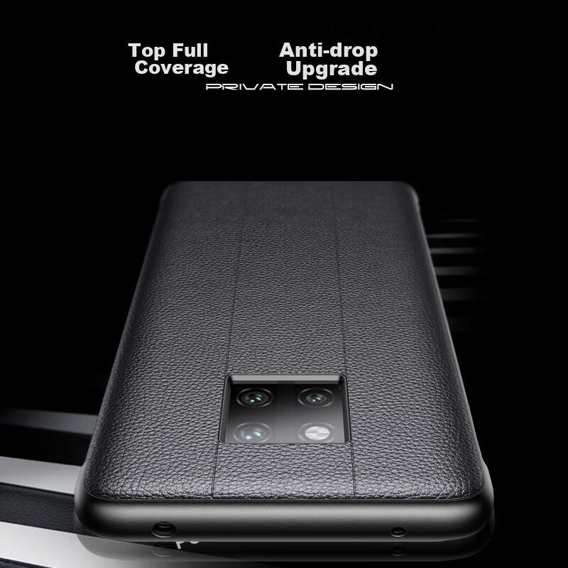 Huawei Mate20 Pro Phone Case, Huawei Mate20 Pro Non-Flip Smart View Window Full Protection Anti-Drop Ultra-Thin Protective Case, Black