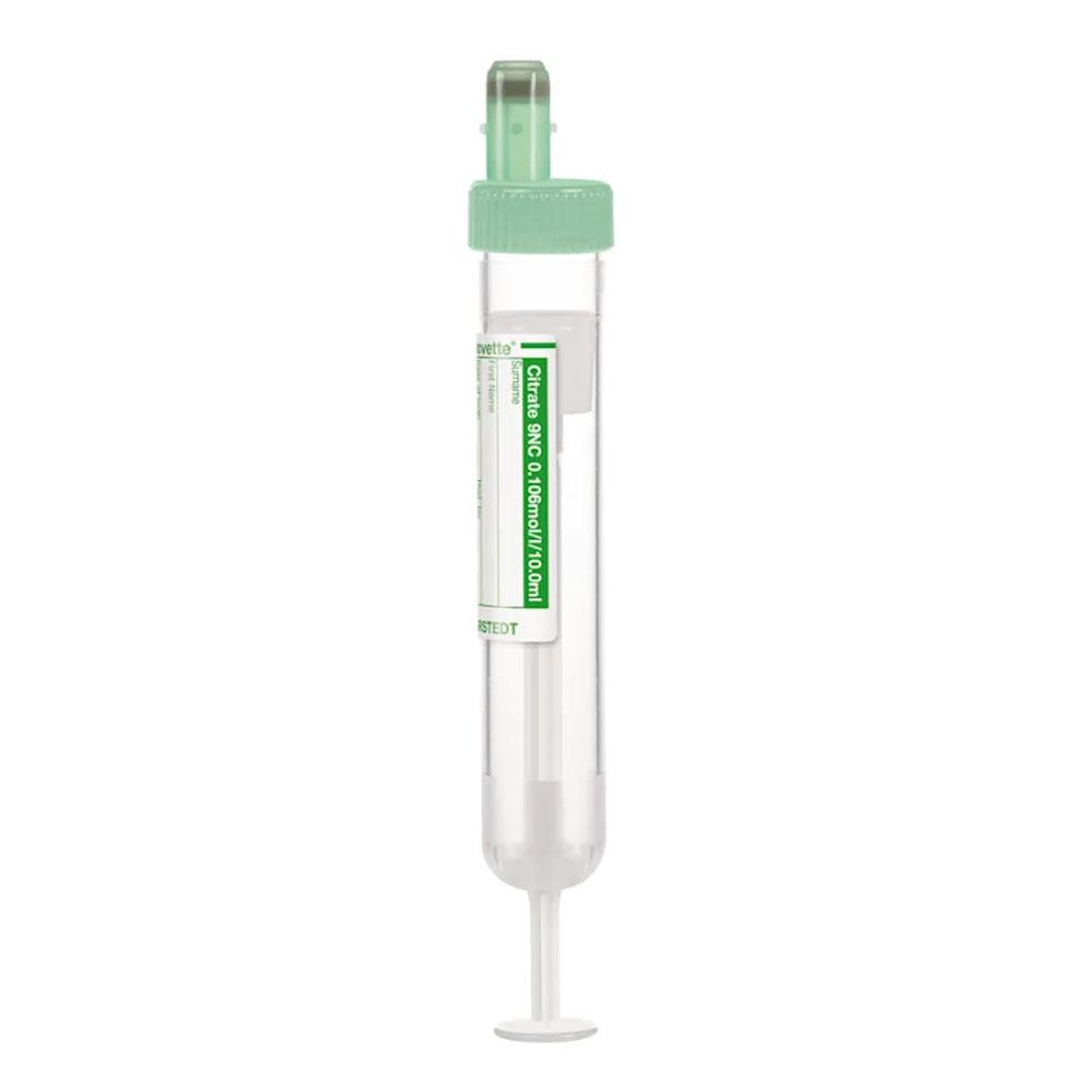 Sarstedt - Monovette® Cytrynian 9Nc Probówka do pobierania krwi 10 - Cytrynian sodu 3,2% Zielona Z etykietą 92X16 50 szt.