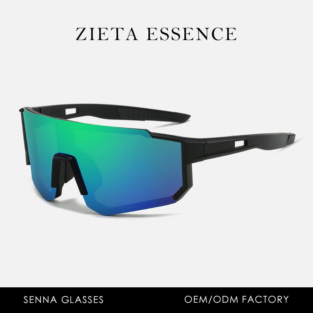 Outdoor Riding Half-Frame One-Piece Colorful Sunglasses Windproof Neutral Punk Mountaineering Sunglasses For Men And Women
