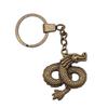 Dinosaur Animal Prehistoric Creature Pendant Antique Bronze Metal Keychain with 30mm Ring for Women High Quality