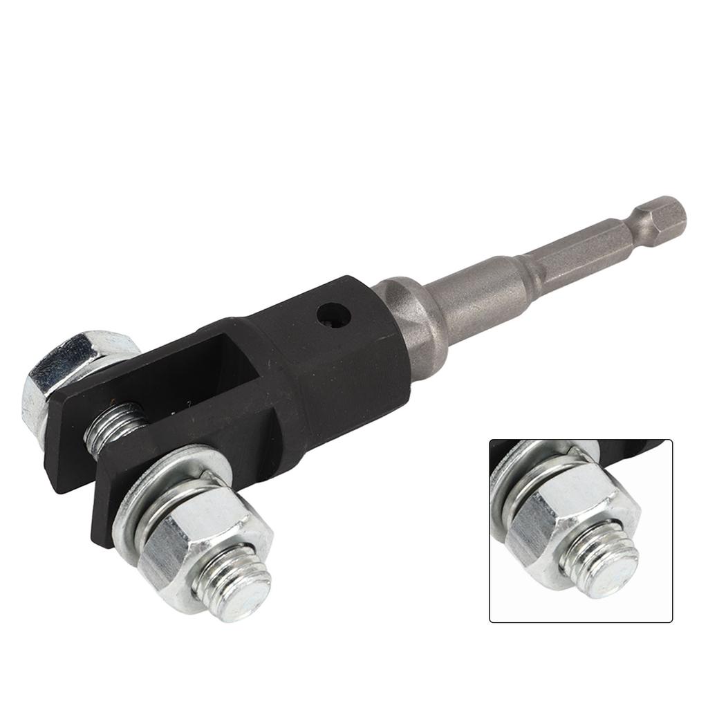 Scissor Jack Adapter 1/2inch Scissor Jack Socket Adapter Impact Resistant Chrome Vanadium Steel for Double Hole Scissor Jacks