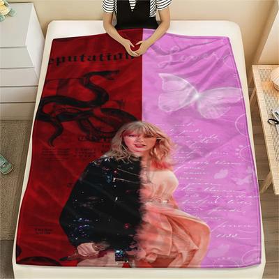 1 Stück Taylor Print Flanelldecke, Hohe Qualität, Für alle Jahreszeiten, Heimdekoration, Wärme und Komfort, Perfekt für Weihnachtsgeschenke