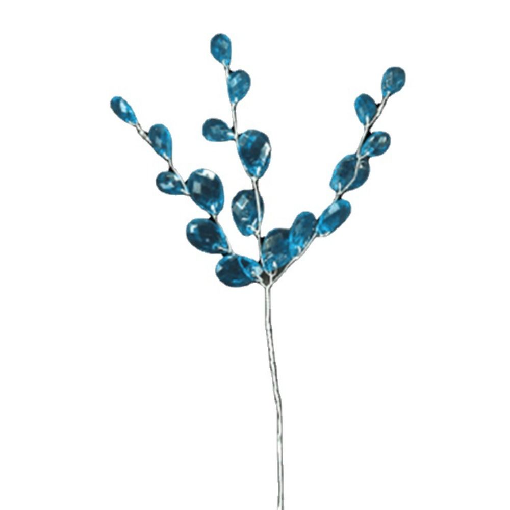 50PCS Bridal Tiara Crystal Bud Branches Craft Decoration Crystal Flower Artificial Bouquet  White