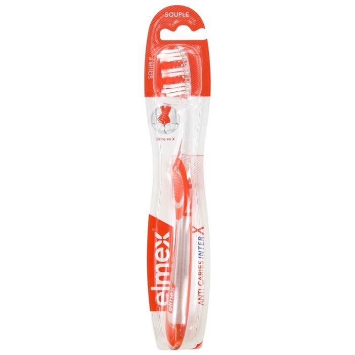 Brosse à dents - Elmex - InterX - Protection Caries - Tête Standard - Souple