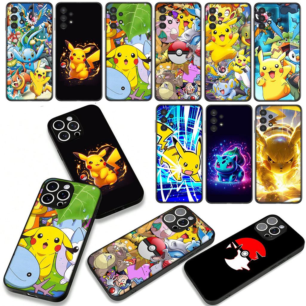 Cover for Apple iPhone 17 16 11 Pro XS Max XR 6 7 8 Plus 16E SE 2020 Air 5 SE2 Phone Case Cute P-Pokemons Cartoon P-Pikachus