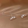 Long Wire Chain Earrings Star Beads Tassel Earrings Elegant Ear Studs  Jewelry Accessories