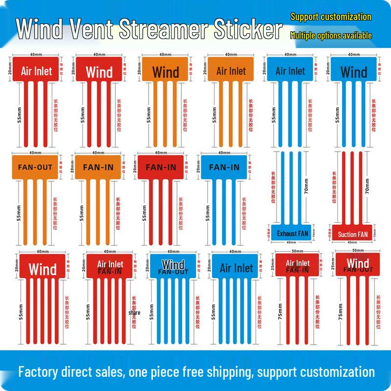 Car Air Vent Decorative Streamer Stickers