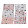 6pcs Nail Art Embossment Sticker 3D DIY Self Adhesive Pumpkin Flower Embossed Nail Sticker for
